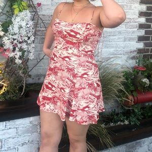 Reformation LA print mini dress